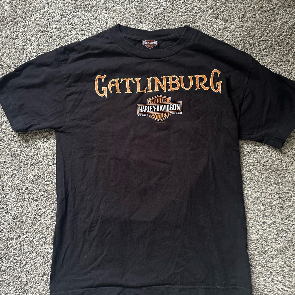Harley Davidson Biker T Shirt Sz M Black HillBilly Gatlinburg Tenn Motorcycle